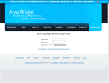 Tablet Screenshot of members.ayuwage.com